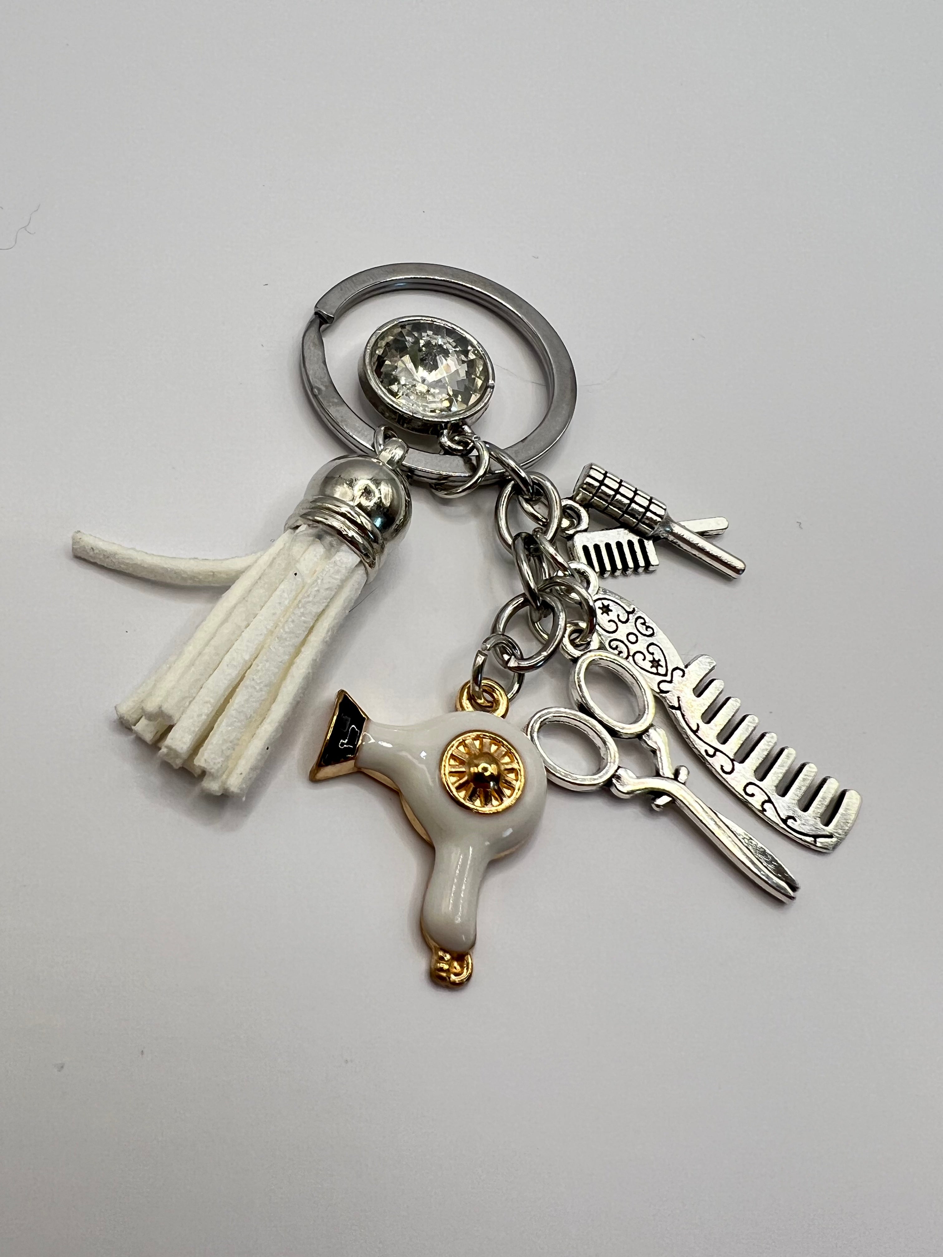 Salon Tools Charm Tassel Hairstylist Keychain